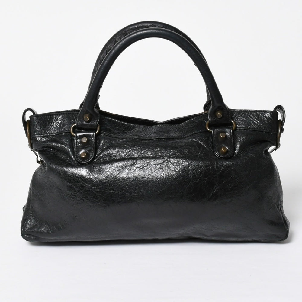 BALENCIAGA Balenciaga 2WAY Handbag Shoulder Bag The First Black Matte Black Lambskin 103203 Good Condition Used 4a009618