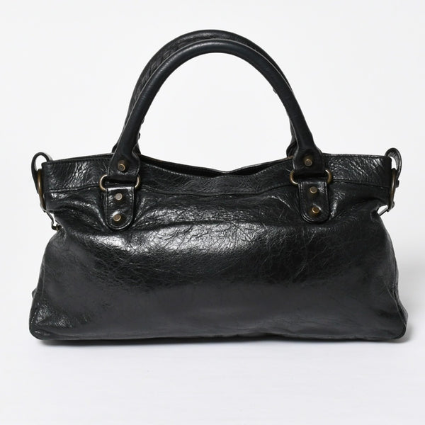 BALENCIAGA Balenciaga 2WAY Handbag Shoulder Bag The First Black Matte Black Lambskin 103203 Good Condition Used 4a009618
