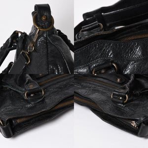 BALENCIAGA Balenciaga 2WAY Handbag Shoulder Bag The First Black Matte Black Lambskin 103203 Good Condition Used 4a009618