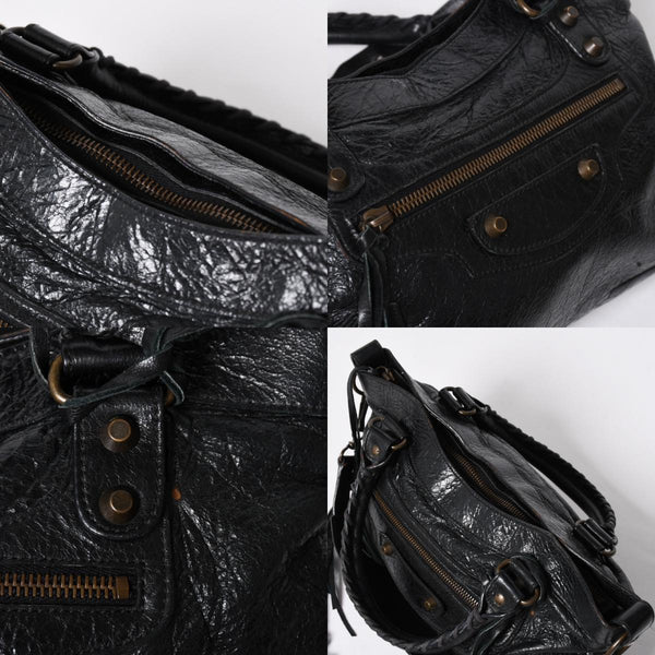 BALENCIAGA Balenciaga 2WAY Handbag Shoulder Bag The First Black Matte Black Lambskin 103203 Good Condition Used 4a009618