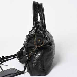 BALENCIAGA Balenciaga 2WAY Handbag Shoulder Bag The First Black Matte Black Lambskin 103203 Good Condition Used 4a009618