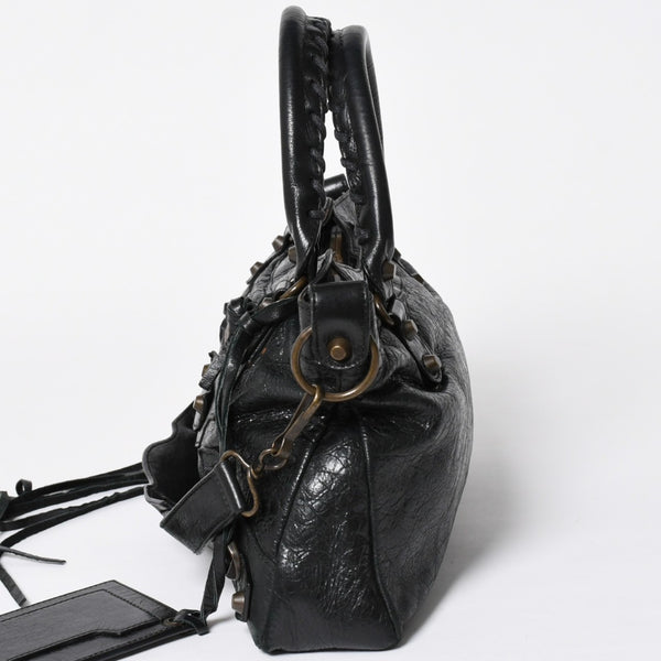 BALENCIAGA Balenciaga 2WAY Handbag Shoulder Bag The First Black Matte Black Lambskin 103203 Good Condition Used 4a009618