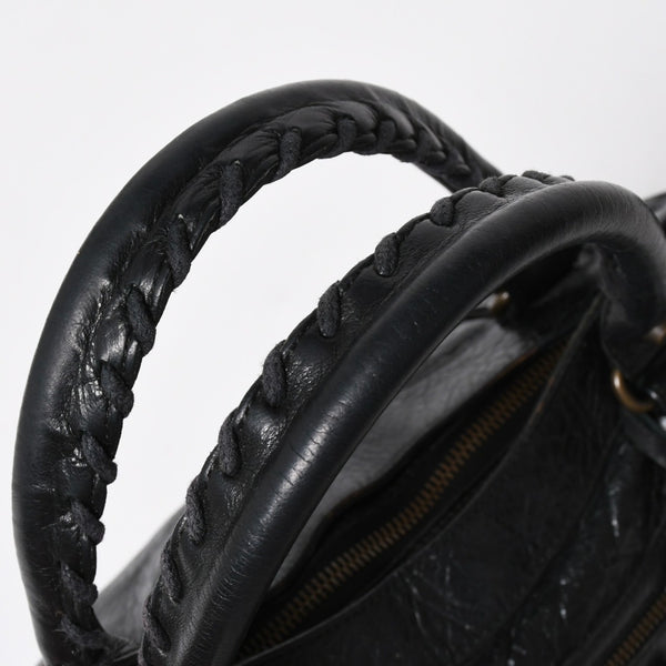 BALENCIAGA Balenciaga 2WAY Handbag Shoulder Bag The First Black Matte Black Lambskin 103203 Good Condition Used 4a009618