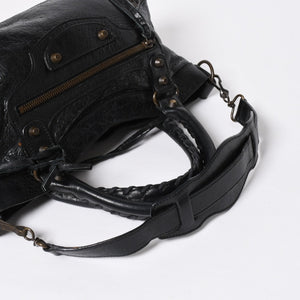 BALENCIAGA Balenciaga 2WAY Handbag Shoulder Bag The First Black Matte Black Lambskin 103203 Good Condition Used 4a009618
