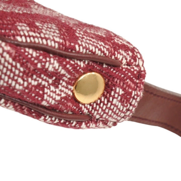 Very Good Condition Christian Dior Saddle Coin Case Coin Purse TR0012 Bordeaux Trotter Pattern Galliano Period Used 4a000972
