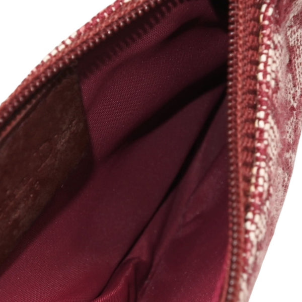 Very Good Condition Christian Dior Saddle Coin Case Coin Purse TR0012 Bordeaux Trotter Pattern Galliano Period Used 4a000972