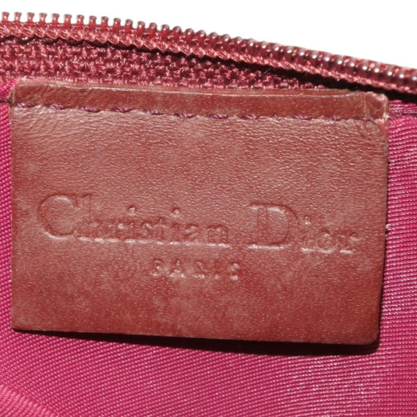 Very Good Condition Christian Dior Saddle Coin Case Coin Purse TR0012 Bordeaux Trotter Pattern Galliano Period Used 4a000972