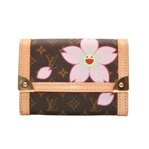 新品未使用 LOUIS VUITTON ルイヴィトン ポルトモネ プラ コインケース 小銭入れ M92024 モノグラム チェリーブロッサム 村上隆 中古 4a000770