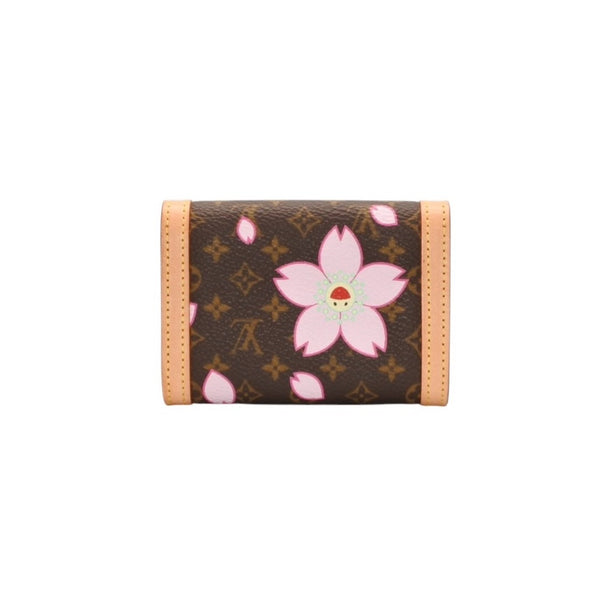 新品未使用 LOUIS VUITTON ルイヴィトン ポルトモネ プラ コインケース 小銭入れ M92024 モノグラム チェリーブロッサム 村上隆 中古 4a000770