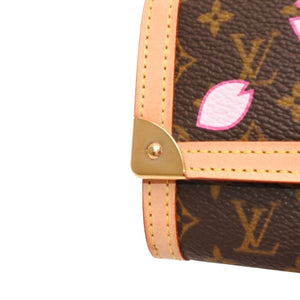 新品未使用 LOUIS VUITTON ルイヴィトン ポルトモネ プラ コインケース 小銭入れ M92024 モノグラム チェリーブロッサム 村上隆 中古 4a000770