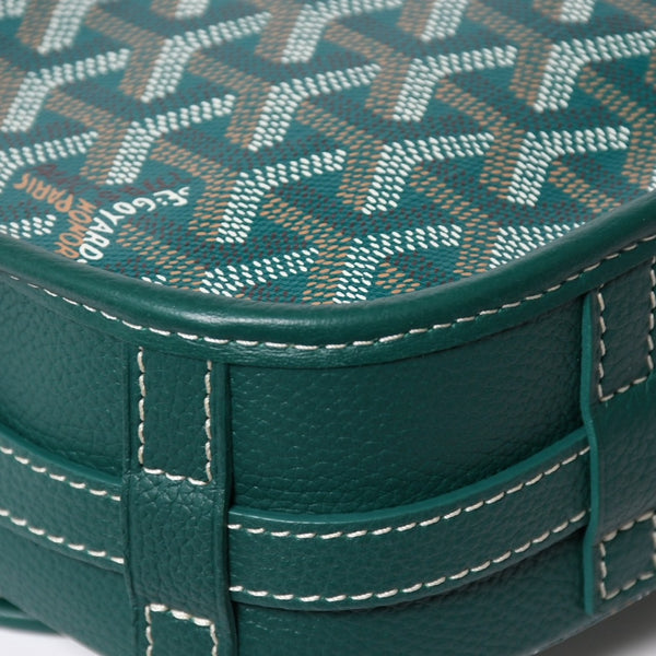 新品同様 GOYARD ゴヤール BELVEDERE PM ベルヴェデーレPM ショルダーバッグ BELVE3PMLTY09CG09P グリーン レザー PVC 中古 4a009714