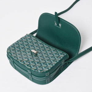 新品同様 GOYARD ゴヤール BELVEDERE PM ベルヴェデーレPM ショルダーバッグ BELVE3PMLTY09CG09P グリーン レザー PVC 中古 4a009714