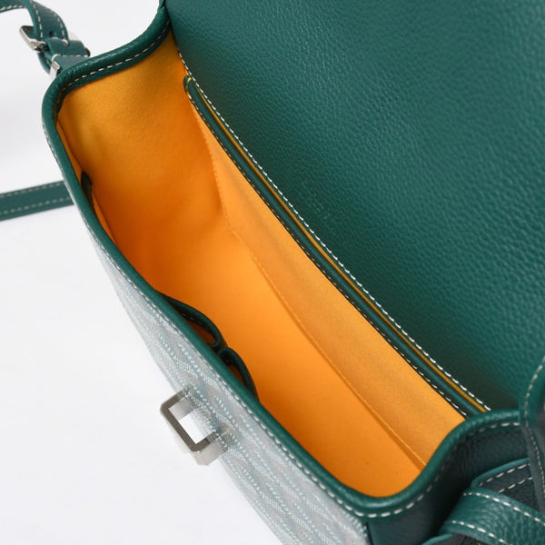 新品同様 GOYARD ゴヤール BELVEDERE PM ベルヴェデーレPM ショルダーバッグ BELVE3PMLTY09CG09P グリーン レザー PVC 中古 4a009714