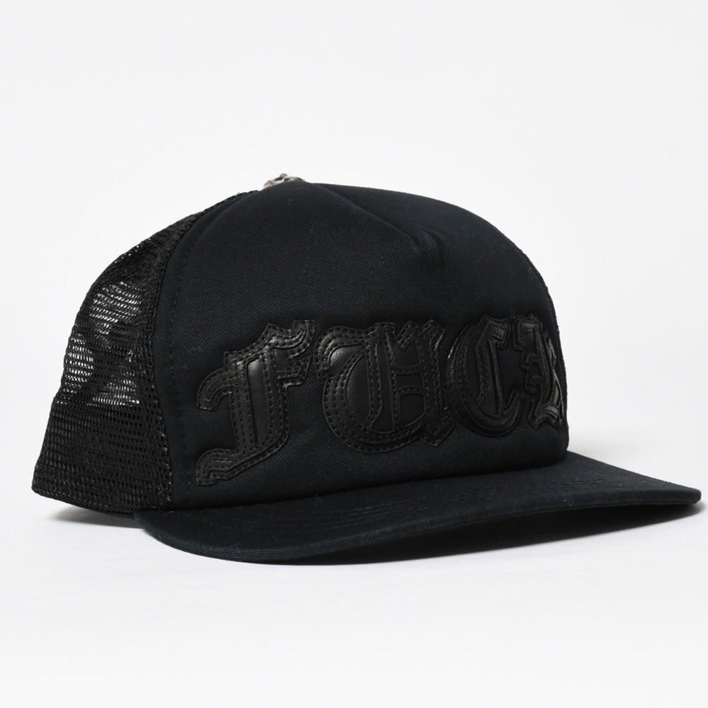 New and unused CHROME HEARTS TRUCKER CAP Tracker Mesh Cap ONE SIZE 51-61cm FUCK Patch Black Used 4a009391