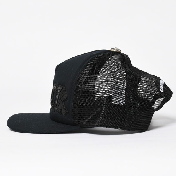 新品未使用 CHROME HEARTS クロムハーツ TRUCKER CAP トラッカー メッシュキャップ ONE SIZE 51-61cm FUCKパッチ ブラック 中古 4a009391