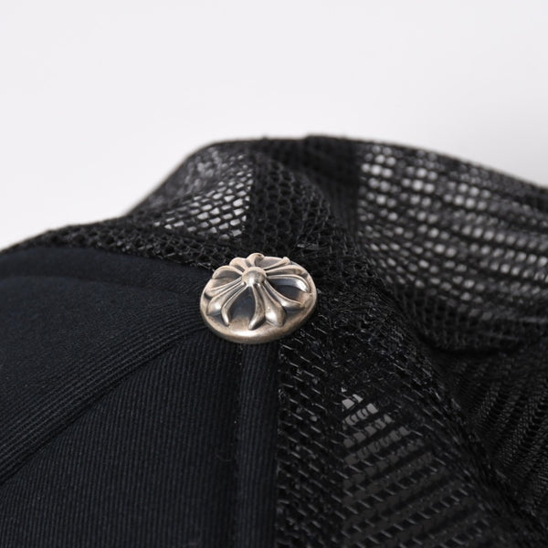 新品未使用 CHROME HEARTS クロムハーツ TRUCKER CAP トラッカー メッシュキャップ ONE SIZE 51-61cm FUCKパッチ ブラック 中古 4a009391