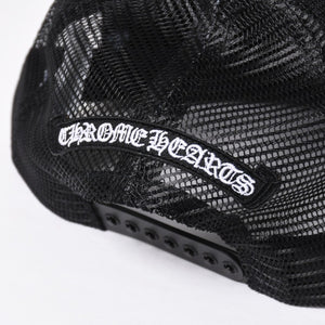 新品未使用 CHROME HEARTS クロムハーツ TRUCKER CAP トラッカー メッシュキャップ ONE SIZE 51-61cm FUCKパッチ ブラック 中古 4a009391