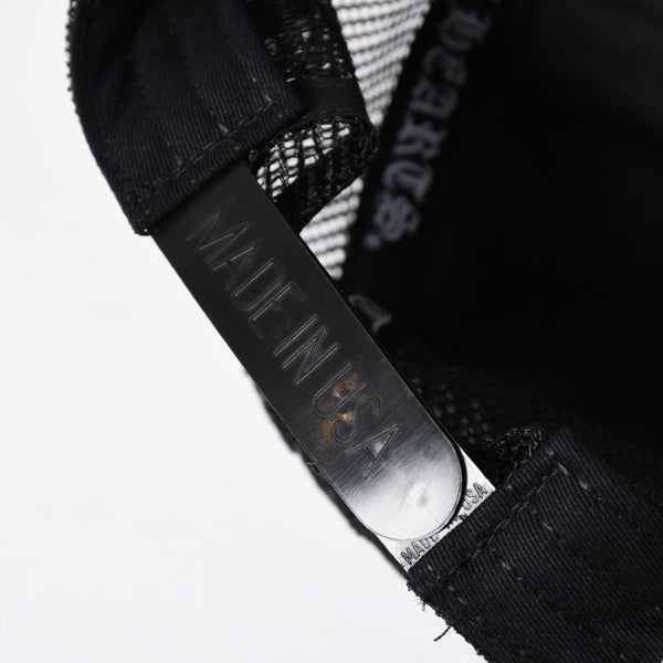 新品未使用 CHROME HEARTS クロムハーツ TRUCKER CAP トラッカー メッシュキャップ ONE SIZE 51-61cm FUCKパッチ ブラック 中古 4a009391