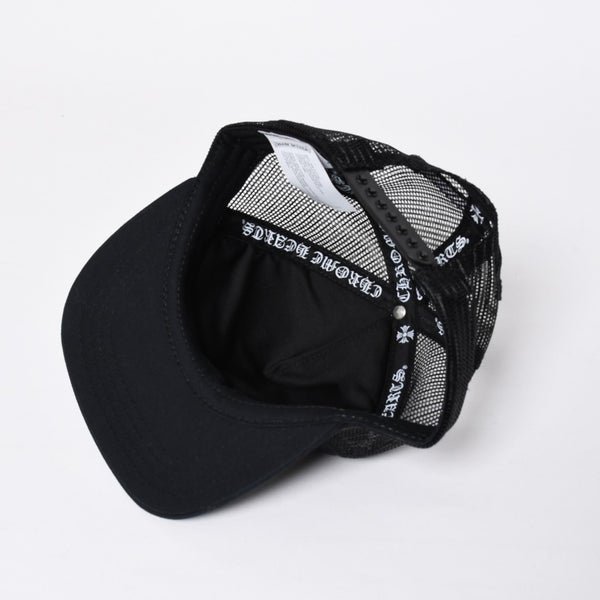 新品未使用 CHROME HEARTS クロムハーツ TRUCKER CAP トラッカー メッシュキャップ ONE SIZE 51-61cm FUCKパッチ ブラック 中古 4a009391