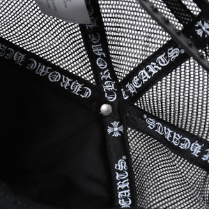 新品未使用 CHROME HEARTS クロムハーツ TRUCKER CAP トラッカー メッシュキャップ ONE SIZE 51-61cm FUCKパッチ ブラック 中古 4a009391