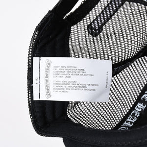 新品未使用 CHROME HEARTS クロムハーツ TRUCKER CAP トラッカー メッシュキャップ ONE SIZE 51-61cm FUCKパッチ ブラック 中古 4a009391