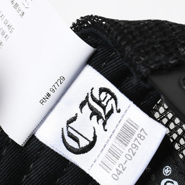 新品未使用 CHROME HEARTS クロムハーツ TRUCKER CAP トラッカー メッシュキャップ ONE SIZE 51-61cm FUCKパッチ ブラック 中古 4a009391