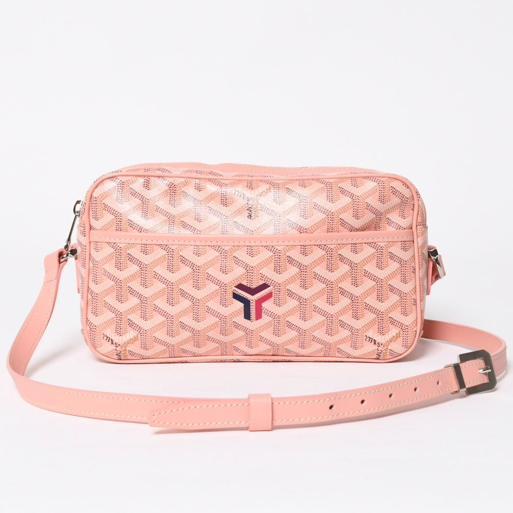 新品同様 限定品 GOYARD ゴヤール カップヴェールPM パウダーピンクショルダーバッグ PVC レザー シルバー金具 中古 4a009715