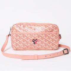 新品同様 限定品 GOYARD ゴヤール カップヴェールPM パウダーピンクショルダーバッグ PVC レザー シルバー金具 中古 4a009715