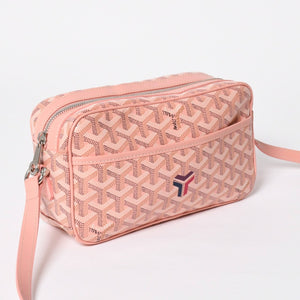 新品同様 限定品 GOYARD ゴヤール カップヴェールPM パウダーピンクショルダーバッグ PVC レザー シルバー金具 中古 4a009715