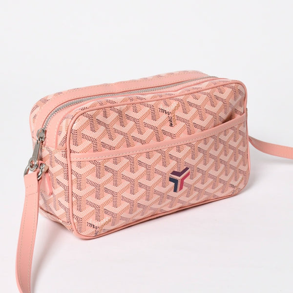 新品同様 限定品 GOYARD ゴヤール カップヴェールPM パウダーピンクショルダーバッグ PVC レザー シルバー金具 中古 4a009715