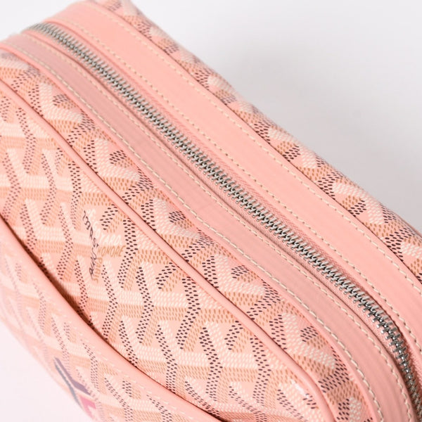 新品同様 限定品 GOYARD ゴヤール カップヴェールPM パウダーピンクショルダーバッグ PVC レザー シルバー金具 中古 4a009715