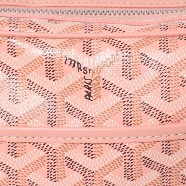 新品同様 限定品 GOYARD ゴヤール カップヴェールPM パウダーピンクショルダーバッグ PVC レザー シルバー金具 中古 4a009715