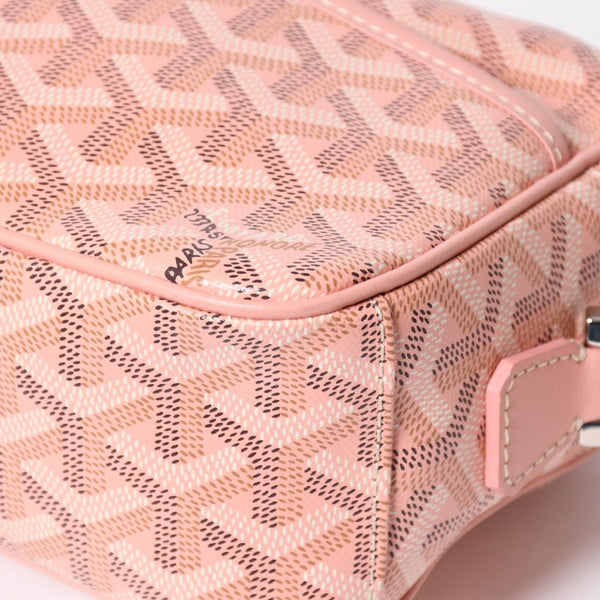 新品同様 限定品 GOYARD ゴヤール カップヴェールPM パウダーピンクショルダーバッグ PVC レザー シルバー金具 中古 4a009715