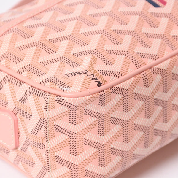 新品同様 限定品 GOYARD ゴヤール カップヴェールPM パウダーピンクショルダーバッグ PVC レザー シルバー金具 中古 4a009715