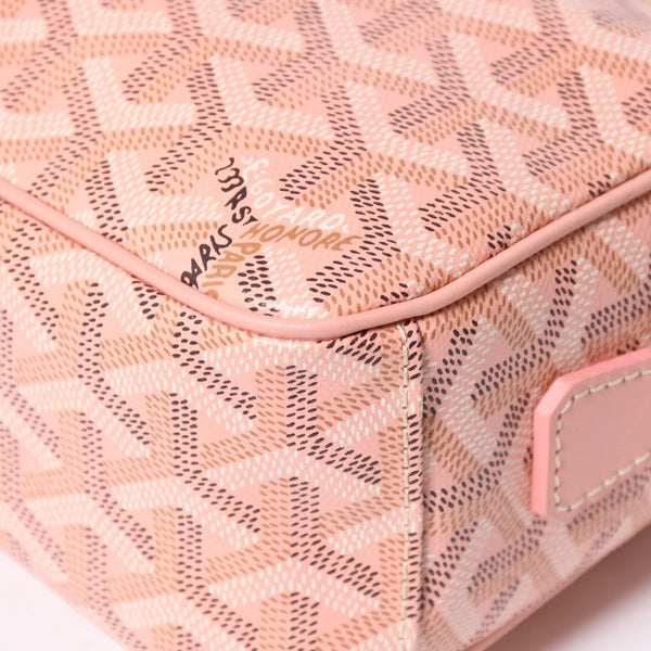新品同様 限定品 GOYARD ゴヤール カップヴェールPM パウダーピンクショルダーバッグ PVC レザー シルバー金具 中古 4a009715