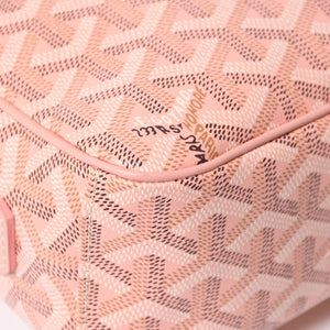 新品同様 限定品 GOYARD ゴヤール カップヴェールPM パウダーピンクショルダーバッグ PVC レザー シルバー金具 中古 4a009715