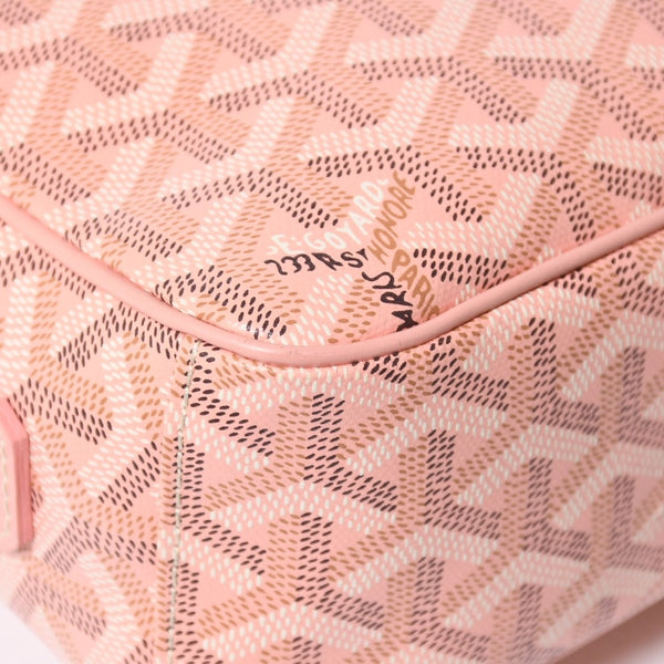 新品同様 限定品 GOYARD ゴヤール カップヴェールPM パウダーピンクショルダーバッグ PVC レザー シルバー金具 中古 4a009715