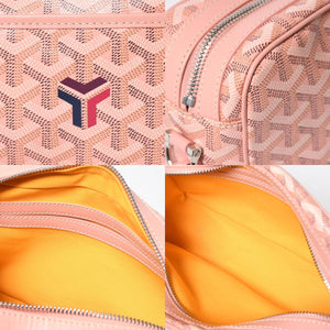 新品同様 限定品 GOYARD ゴヤール カップヴェールPM パウダーピンクショルダーバッグ PVC レザー シルバー金具 中古 4a009715