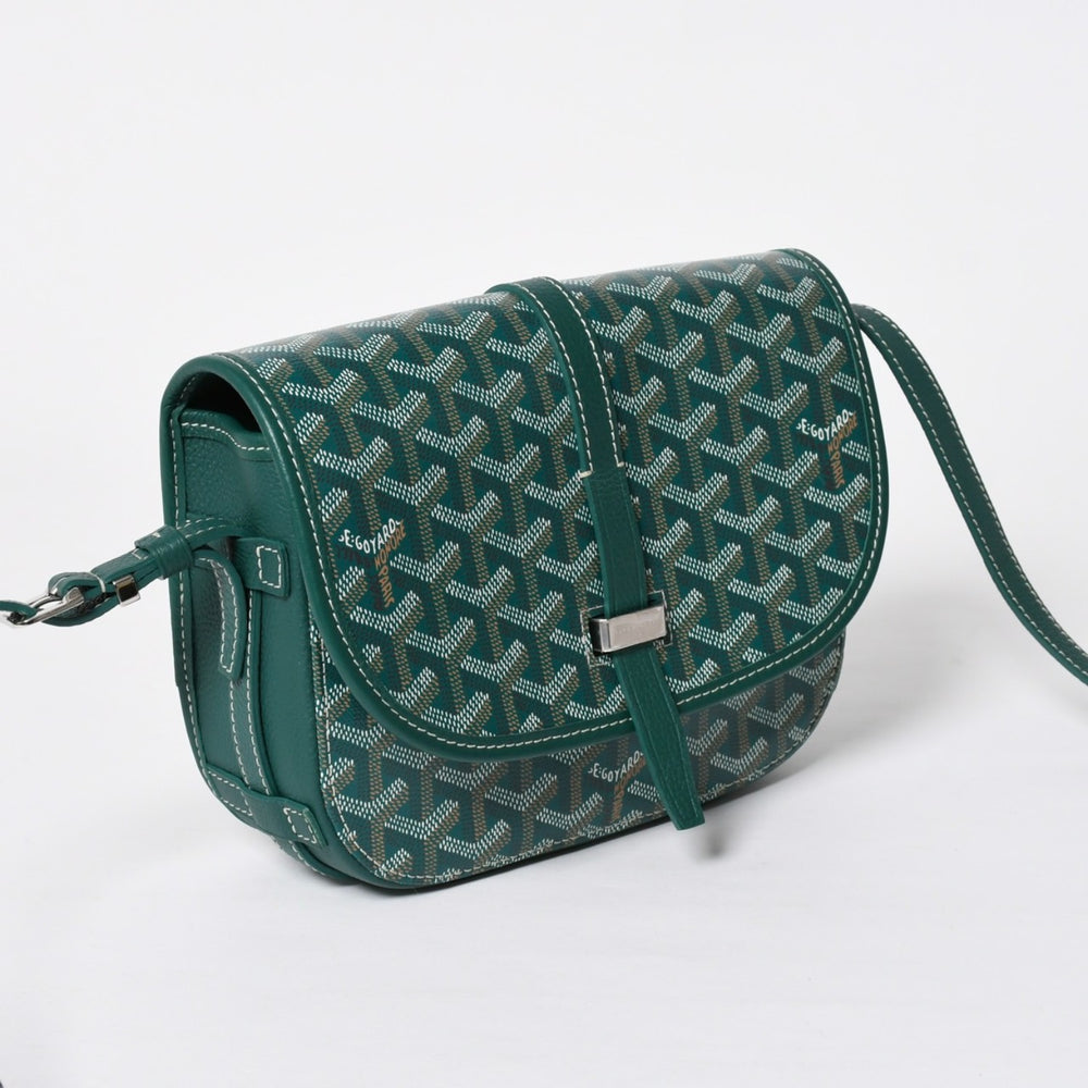 Like new GOYARD BELVEDERE PM Belvedere PM shoulder bag BELVE3PMLTY09CG09P green leather PVC used 4a009714