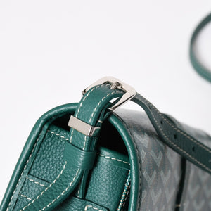 新品同様 GOYARD ゴヤール BELVEDERE PM ベルヴェデーレPM ショルダーバッグ BELVE3PMLTY09CG09P グリーン レザー PVC 中古 4a009714