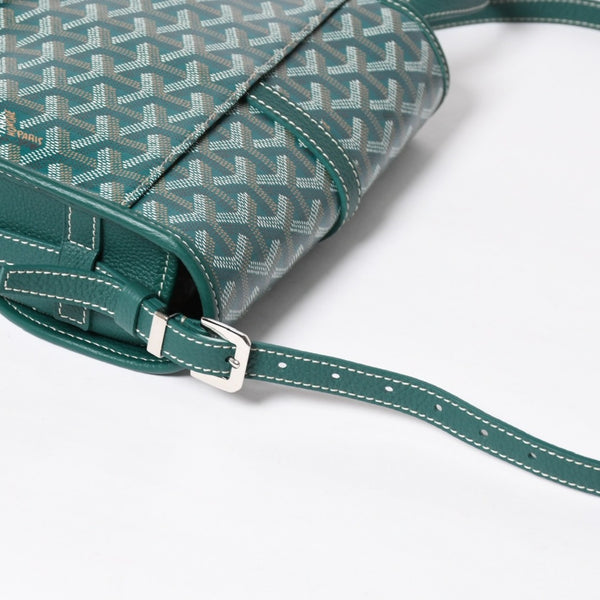 新品同様 GOYARD ゴヤール BELVEDERE PM ベルヴェデーレPM ショルダーバッグ BELVE3PMLTY09CG09P グリーン レザー PVC 中古 4a009714