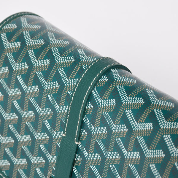 新品同様 GOYARD ゴヤール BELVEDERE PM ベルヴェデーレPM ショルダーバッグ BELVE3PMLTY09CG09P グリーン レザー PVC 中古 4a009714