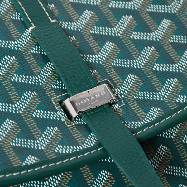 新品同様 GOYARD ゴヤール BELVEDERE PM ベルヴェデーレPM ショルダーバッグ BELVE3PMLTY09CG09P グリーン レザー PVC 中古 4a009714