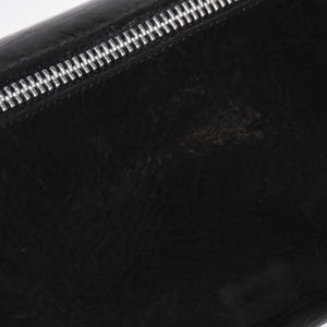 CHROME HEARTS クロムハーツ WAVE CROSS BTN ウェーブ クロスボールボタン レザーウォレット 長財布 ダガー ブラック 美品 中古 4a009609