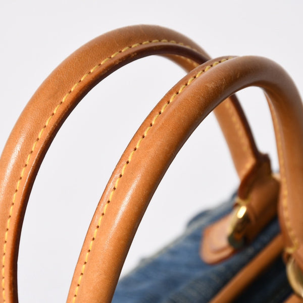 極美品 LOUIS VUITTON ルイヴィトン ネオカヴィMM ハンドバッグ ショルダーバッグ M95349 2WAY モノグラム デニム ゴールド金具 中古 4a009627