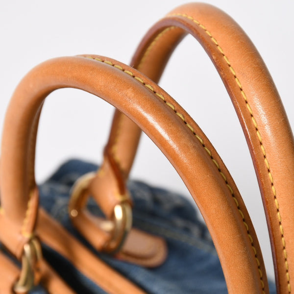 極美品 LOUIS VUITTON ルイヴィトン ネオカヴィMM ハンドバッグ ショルダーバッグ M95349 2WAY モノグラム デニム ゴールド金具 中古 4a009627