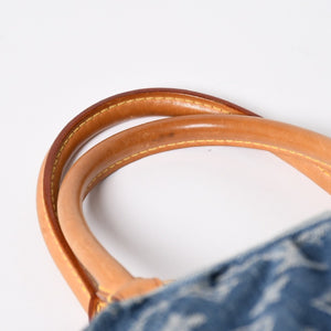 極美品 LOUIS VUITTON ルイヴィトン ネオカヴィMM ハンドバッグ ショルダーバッグ M95349 2WAY モノグラム デニム ゴールド金具 中古 4a009627