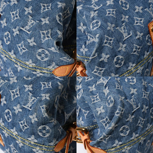 極美品 LOUIS VUITTON ルイヴィトン ネオカヴィMM ハンドバッグ ショルダーバッグ M95349 2WAY モノグラム デニム ゴールド金具 中古 4a009627
