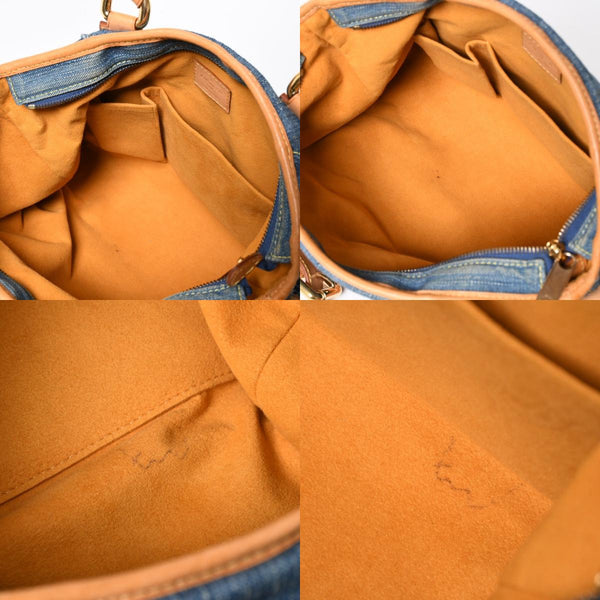 極美品 LOUIS VUITTON ルイヴィトン ネオカヴィMM ハンドバッグ ショルダーバッグ M95349 2WAY モノグラム デニム ゴールド金具 中古 4a009627