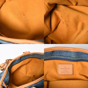 極美品 LOUIS VUITTON ルイヴィトン ネオカヴィMM ハンドバッグ ショルダーバッグ M95349 2WAY モノグラム デニム ゴールド金具 中古 4a009627
